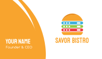 Computer Server Burger Business Card