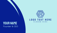 Digital Letter R Business Card Design
