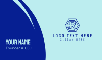 Digital Letter R Business Card