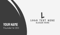 Letter Ink Text Business Card Design