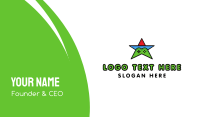 Colorful Star Gaming Business Card