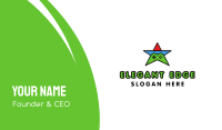 Colorful Star Gaming Business Card Design