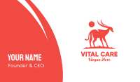 Red Antelope Silhouette  Business Card