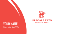 Red Antelope Silhouette  Business Card Image Preview