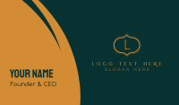 Restaurant Lettermark Business Card