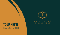 Restaurant Lettermark Business Card Design