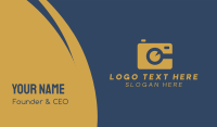 Simple Gold Camera Business Card Design
