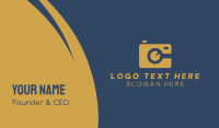 Simple Gold Camera Business Card