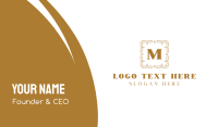 Luxurious Frame Lettermark Business Card Design