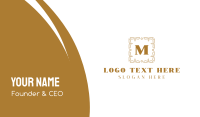 Luxurious Frame Lettermark Business Card