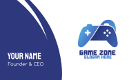 Blue Curvy Gaming Business Card Image Preview