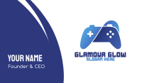 Blue Curvy Gaming Business Card