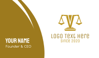 Gold Polygon Scale Business Card