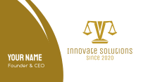 Gold Polygon Scale Business Card Design