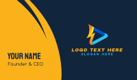 Thunder Media Player Business Card Design