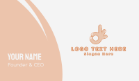 Okay Sign Business Card Design