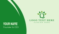 Snail Letter Q Business Card Design