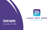 Letter P Business Card example 4