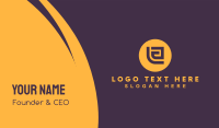 Golden Elegant Letter E Business Card Design