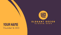 Golden Elegant Letter E Business Card Image Preview