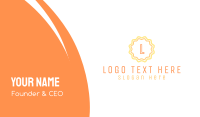 Summer Sun Lettermark Business Card