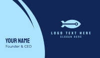 Blue Robot Business Card example 4