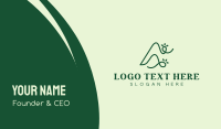 Green Leaf Letter A Business Card