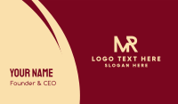 Business Monogram M & R Business Card Design