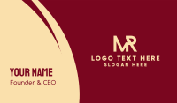 Business Monogram M & R Business Card