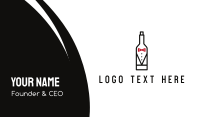Red Bottle Business Card example 2