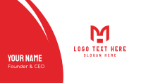 Red Letter H Business Card Design