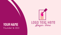 Pink Nail Polish Manicure Business Card Design