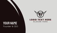 Bull Horns Mascot  Business Card