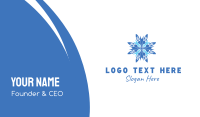 Blue Snowflake Business Card Design