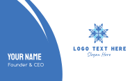 Blue Snowflake Business Card