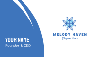 Blue Snowflake Business Card