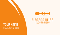 Orange Spoon Fish Business Card Design