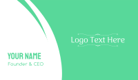 Minimalist Ornamental Wordmark Business Card