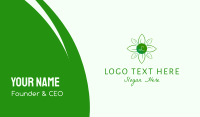 Green Natural Wellness Lettermark Business Card