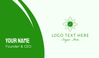 Green Natural Wellness Lettermark Business Card Design