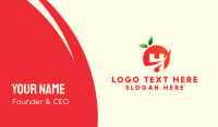 Red Peach Letter H Business Card