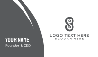 Tech Number 8 Monogram Business Card Design