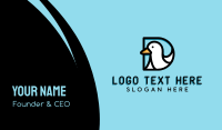 Duck Letter D  Business Card Design