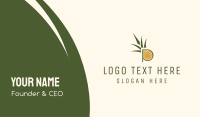 Pineapple Letter P Business Card Design