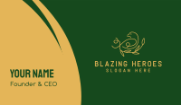 Golden Bird Monoline  Business Card Image Preview