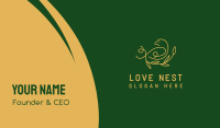 Golden Bird Monoline  Business Card Image Preview