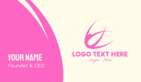 Pink Yoga Fitness Instructor Business Card Design