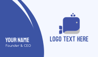 Blue Square Whale Business Card Design