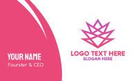 Pink Geometric Flower Business Card Design