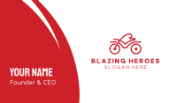 Red Cyclist Outline Business Card Image Preview